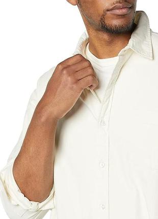 Рубашка оксфордська щільна для чоловіка amazon essentials dgm00007fw21 xxl білий5 фото
