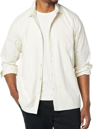 Рубашка оксфордська щільна для чоловіка amazon essentials dgm00007fw21 xxl білий4 фото