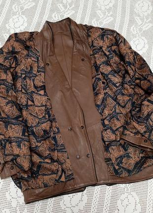 Куртка,жакет,пиджак женский,кожаный,винтаж.4 фото