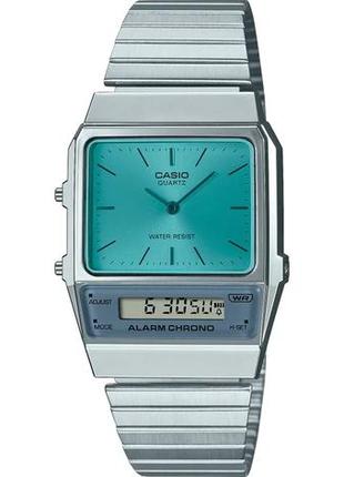 Мужские часы casio aq-800ec-2aef, бирюзовый с серебрянным1 фото