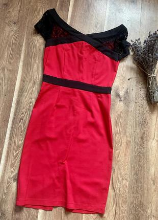 Яркое красное платье#шикарное платье футляр5 фото