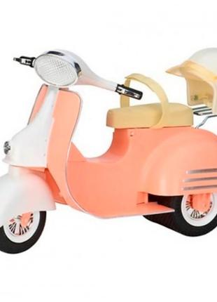 Транспорт для ляльок our generation скутер бежевий bd37361z