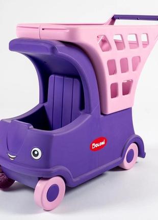 Дитяча іграшка машинка з візком doloni фіолетова 01540/01