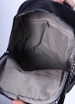 Стильный качественный серый женский рюкзак эко-кожа черный женский рюкзак из эко-кожи4 фото