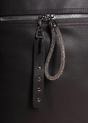Стильный качественный серый женский рюкзак эко-кожа черный женский рюкзак из эко-кожи8 фото