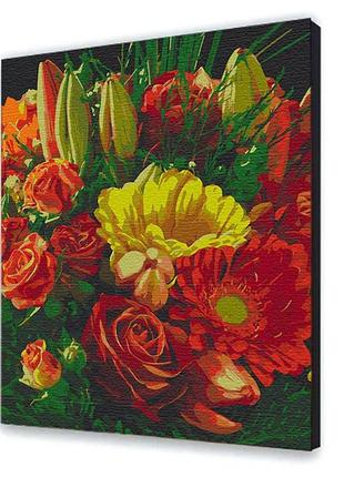 Картина по номерам с лаком artcraft цветы "експресивний букет" 40х50 см 13121-ac