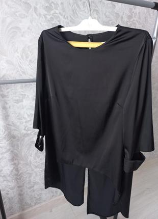 Черная блуза-фрак.2 фото