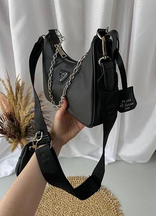 Сумка в стиле prada mini black 6