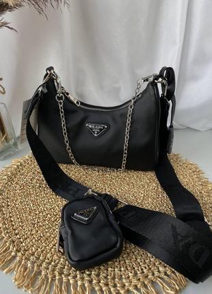 Сумка в стиле prada mini black 9