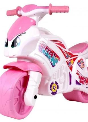 Детский мотоцикл технок не музыкальный светло-розовый 6450