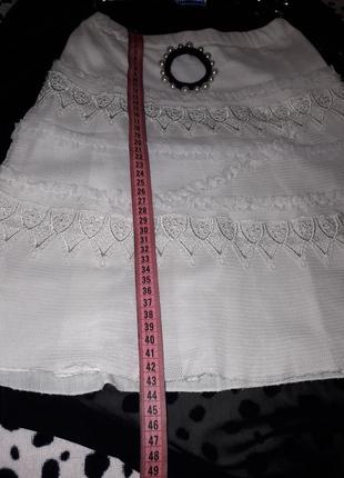 Нарядная юбка белая tre ari4 фото