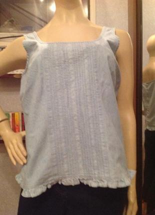 Натуральная, комфортная блуза - майка бренда m&s, р. 46-48