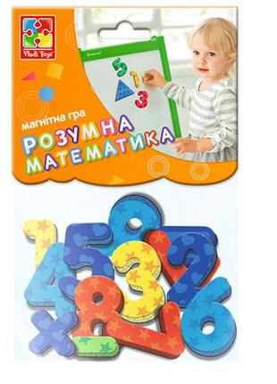 Магнитная игра цифры и геометрические фигуры (укр.) vt5900-01