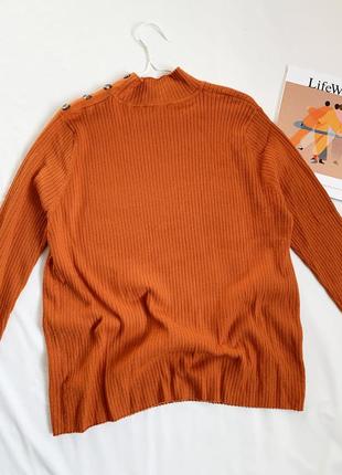 Джемпер, свитер, удлиненный, оранжевый, tu2 фото
