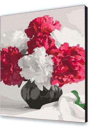 Картина по номерам с лаком artcraft цветы "букет півоній" 30*40 см 13032-ac