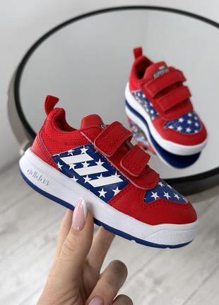 Яркие крутые кроссовки на липучках adidas2 фото