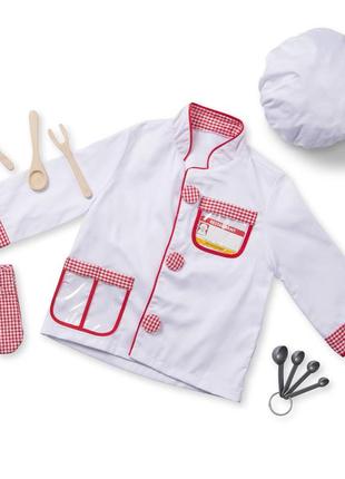 Детский костюм melissa & doug chef role play set костюм шеф-повар 48382 фото