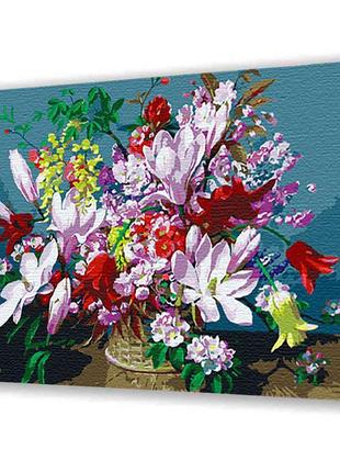 Картина за номерами з лаком artcraft квіти "весняний букет" 40*50 см 12153-ac