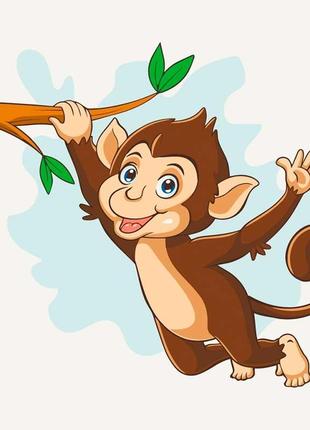 Набор для росписи "обезьянка" 30*30 см  15030-ac