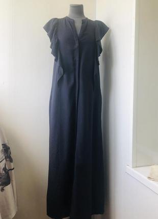 Трендовое длинное вискозное платье, в пол, макси, натуральная вискоза, с карманами,8 фото