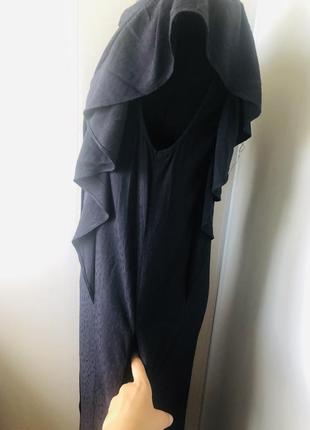 Трендовое длинное вискозное платье, в пол, макси, натуральная вискоза, с карманами,3 фото