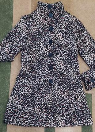 Тренч плащ кардиган тигровий леопардовий пиджак жакет блейзер хс,с розмір 34,36
