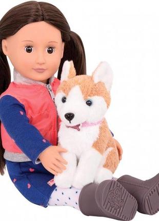 Кукла our generation лесли с собакой 46 см (bd31201z)2 фото