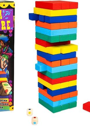 Настольная игра strateg дженга цветная la torre 30758