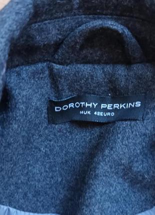 Двухбортный жакет бушлат l dorothy perkins пиджак полупальто шерсть4 фото