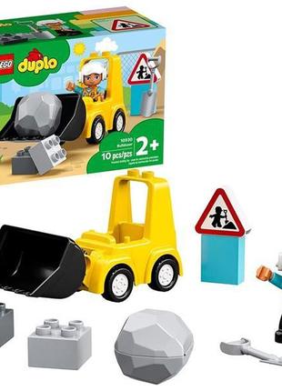 Конструктор lego duplo construction бульдозер 10 деталей (10930)2 фото