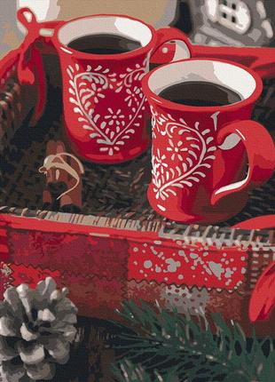 Картина по номерам с лаком artcraft "рождественский кофе" 40*50 см 12133-ac1 фото