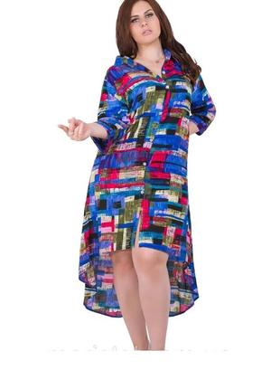 ⛔ плаття сорочка з легкої натуральної тканини штапель2 фото