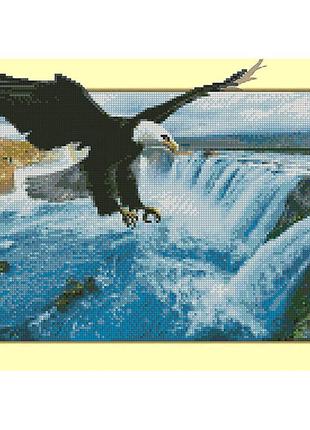 Алмазная мозаика "орел и водопад", 40х50 см ft30073