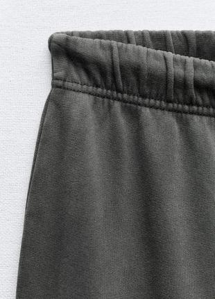 Трендовые серые спортивные рваные дырявые брюки zara new ретро винтаж вареные5 фото