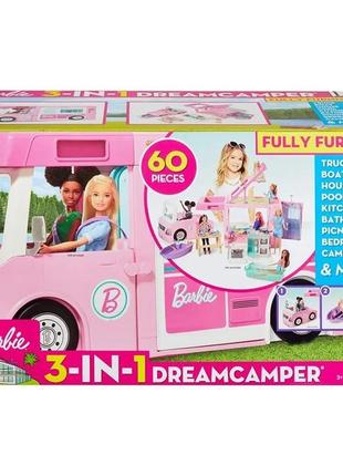 Ігровий набір барбі кемпер-трансформер  для подорожей barbie 3-in-1 dreamcamper vehicle ghl932 фото