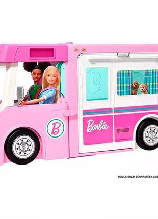 Игровой набор барби кемпер-трансформер для путешествий barbie 3-in-1 dreamcamper vehicle ghl93