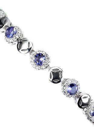 Браслет срібло 925 натуральний іоліт
