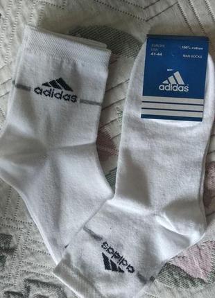 2 пары! натуральные спортивные носочки adidas2 фото