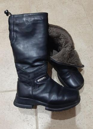 Bartek зимние кожаные высокие сапоги на овчине сапоги на цигейке черевики чоботи шкiрянi на девочку р.33 - 343 фото