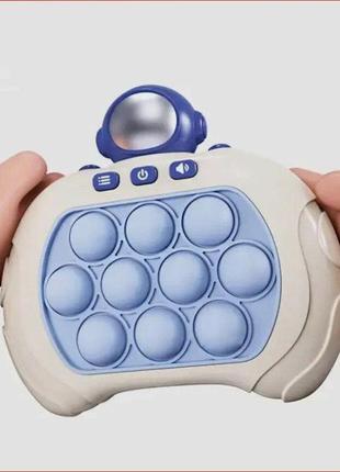 Електронна ігрова консоль quick push game з грою pop it антистресова іграшка астронавт.3 фото