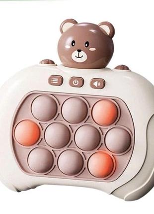Електронна ігрова консоль quick push game з грою pop it антистресова іграшка астронавт.6 фото