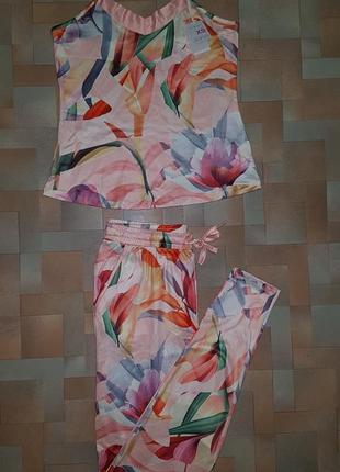 Комплект микрофибра яркие цветы, пижама primark xs-xl р-р6 фото