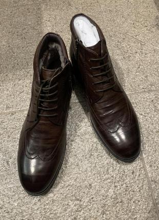 Мужские зимние ботинки из натуральной кожи2 фото