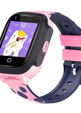 Дитячий розумний наручний годинник smart baby watch y95h 4g з gps рожевий