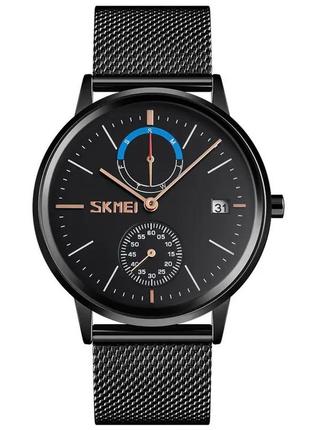 Класичний чоловічий годинник skmei 9182 чорний