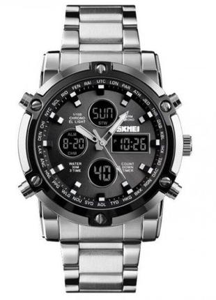 Чоловічий наручний годинник skmei molot black3 фото