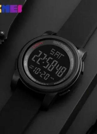 Мужские спортивные наручные часы skmei 1257 черный5 фото