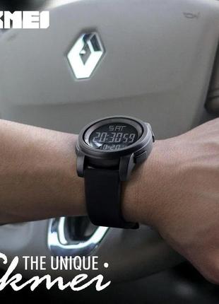 Мужские спортивные наручные часы skmei 1257 черный7 фото