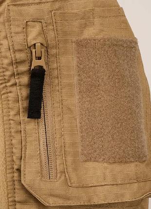 Армейская флисовая куртка brandit материал rip-stop (койот) s4 фото