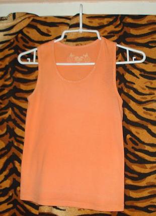 Майка апельсинового цвета "cherokee"р.10\12,100%коттон.